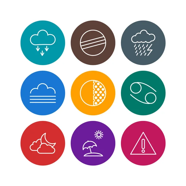 Icon Set Weather Personal Commercial Use — Stock Vector