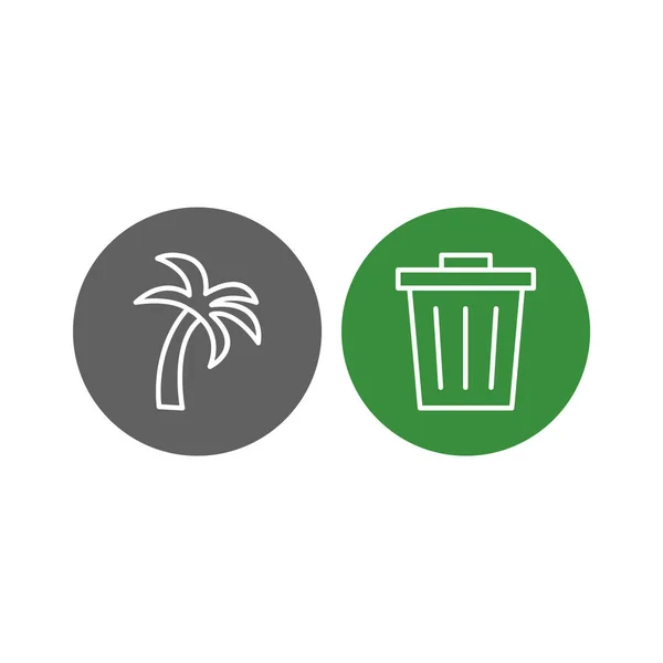 Eco Icons Sheet Isolated White Foundation — стоковый вектор