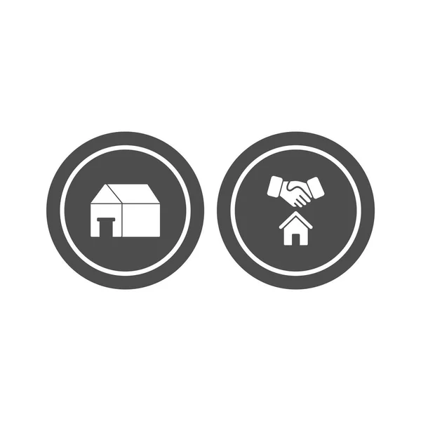 Icon Set Von Immobilien Für Den Persönlichen Und Gewerblichen Gebrauch — Stockvektor