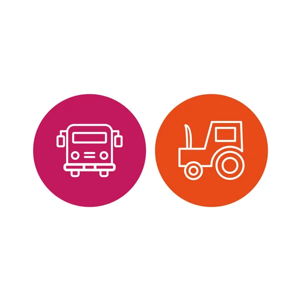 Conjunto Iconos Transporte Para Uso Personal Comercial — Vector de stock