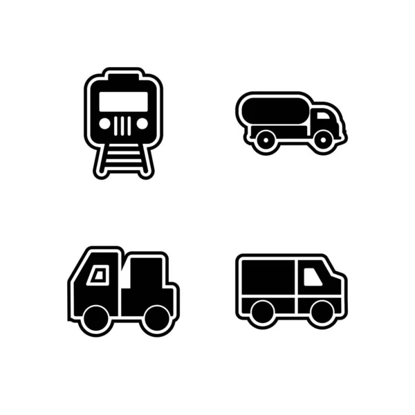 Icon Set Transport Personal Commercial Use — Stock Vector