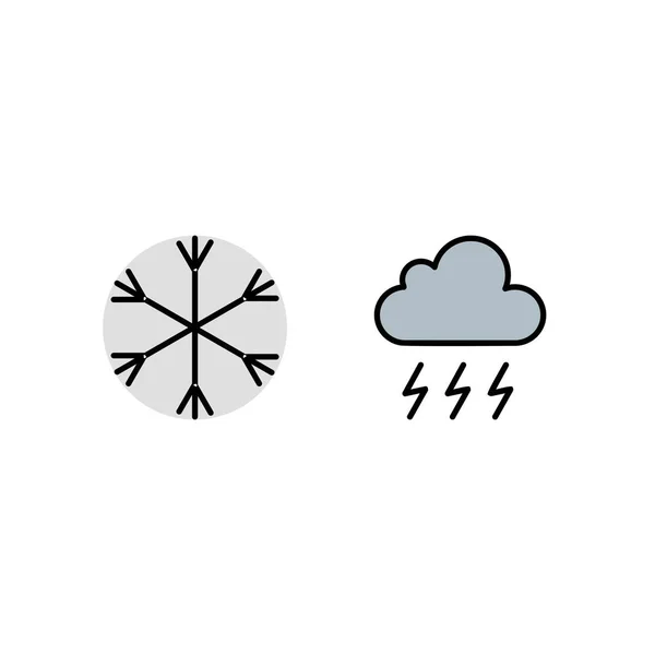 Icon Set Weather Personal Commercial Use — Stock Vector