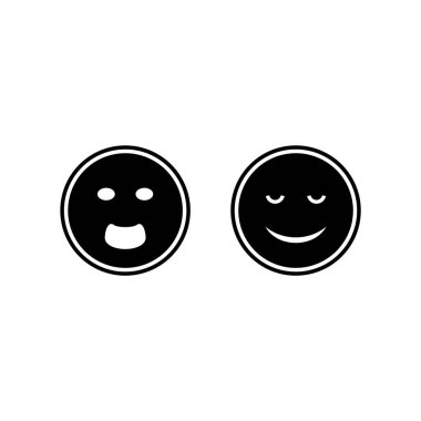 2 Emoji Simgesi Kağıdı Beyaz Arkaplanda İzole Edildi...