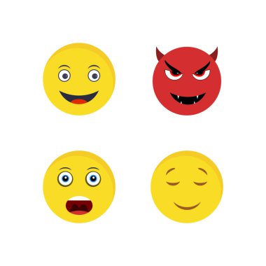 Kişisel ve ticari kullanım için 4 simge emojisi...