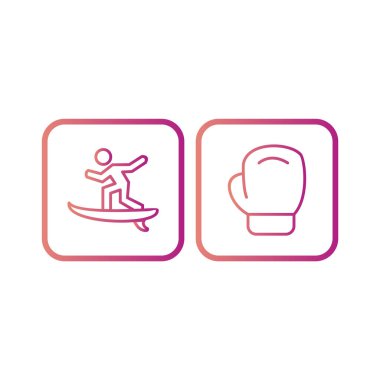 Kişisel ve iletişim için spor ve oyun simgesi...