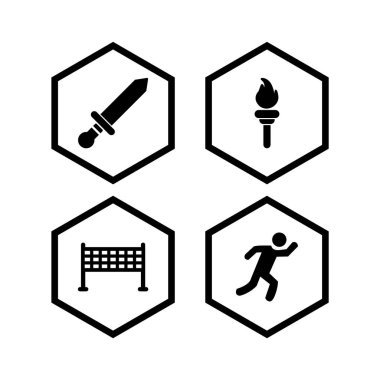 Kişisel ve iletişim için spor ve oyun simgesi...