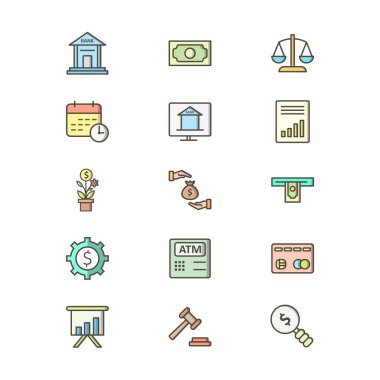 Kişisel ve Ticari Kullanım İçin 15 Bankacılık Simgesi...