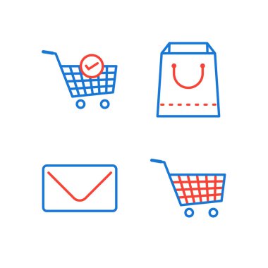 Kişisel ve Ticari Kullanım İçin 4 Simge E- ticaret...