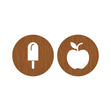 Kişisel ve ticari kullanım için 2 Simge Yiyecek...