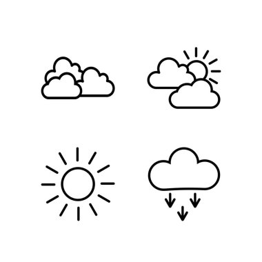 Kişisel ve Ticari Kullanım İçin Hava Durumu 4 Simgesi...