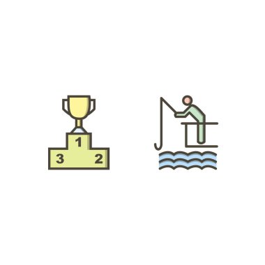 Kişisel ve iletişim için spor ve oyun simgesi...