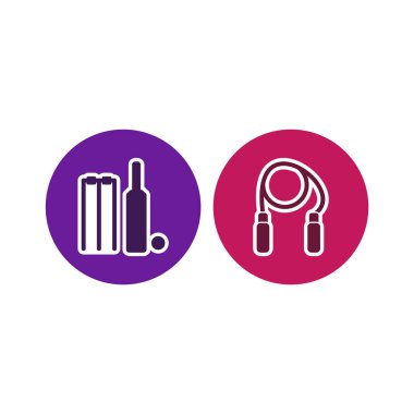 Kişisel ve iletişim için spor ve oyun simgesi...