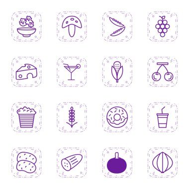 Kişisel ve Ticari Kullanım İçin 16 Simge Yiyecek...