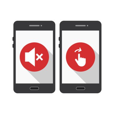 Beyaz arkaplanda 2 adet mobil uygulama simgesi izole edildi...