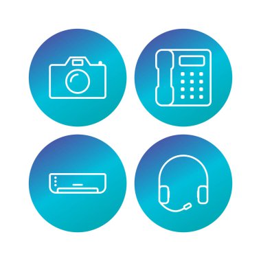 Kişisel ve Ticari Kullanım İçin 4 Simge Elektronik Aygıt...