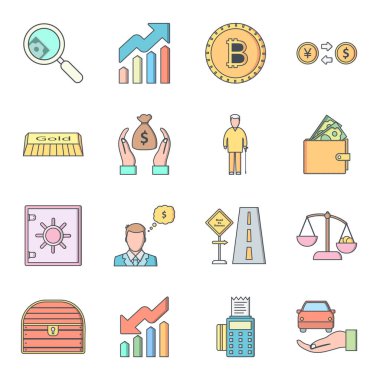  Kişisel ve Ticari Kullanım İçin 16 Bankacılık Simgesi...