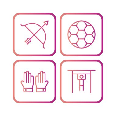 Kişisel ve iletişim için spor ve oyun simgesi...