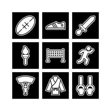 Kişisel ve iletişim için spor ve oyun simgesi...