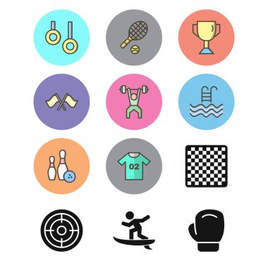 Kişisel ve iletişim için spor ve oyun simgesi...