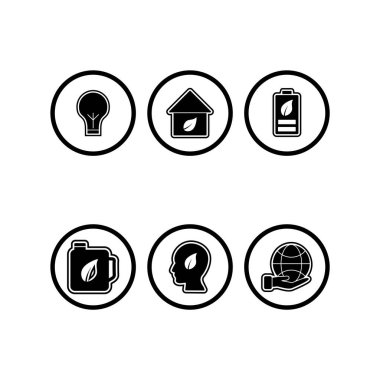 Kişisel ve ticari kullanım için 6 simge eko...