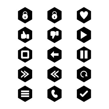 Beyaz Arkaplanda İzole Edilmiş 15 Temel Öge Simgesi Sayfası...