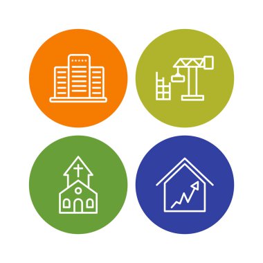 Kişisel ve Ticari Kullanım İçin 4 Emlak Simgesi...