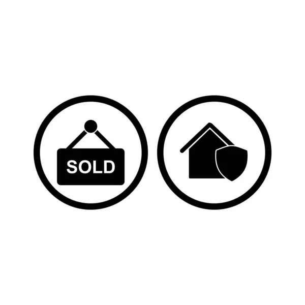 Real Estate Icons Personal Commercial Use — Stock Vector