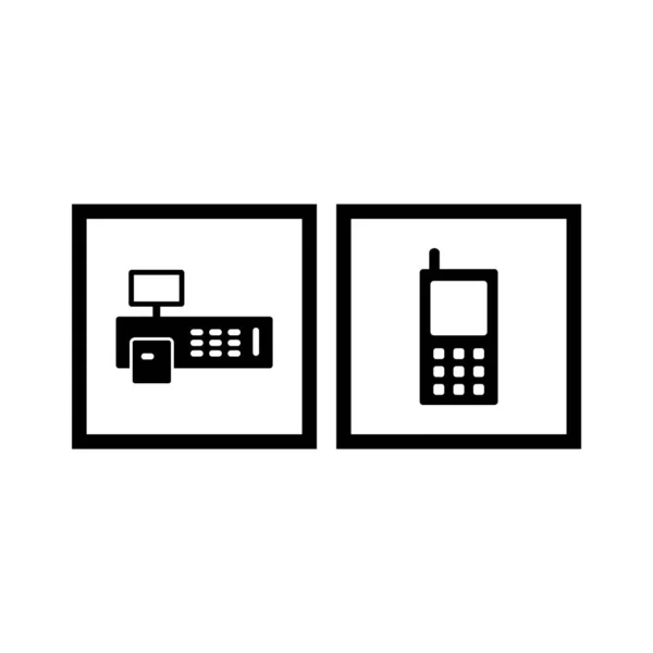 Set Dispositivos Electrónicos Iconos Sobre Fondo Blanco Vector Elementos Aislados — Archivo Imágenes Vectoriales