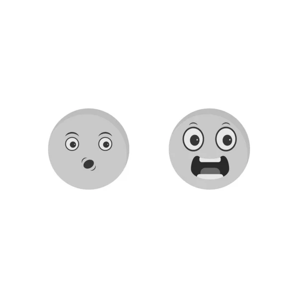 Emoji Iconos Hoja Aislada Sobre Fondo Blanco — Vector de stock