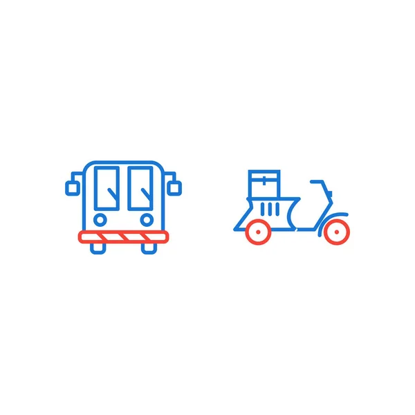 Icône Ensemble Transport Pour Usage Personnel Commercial — Image vectorielle