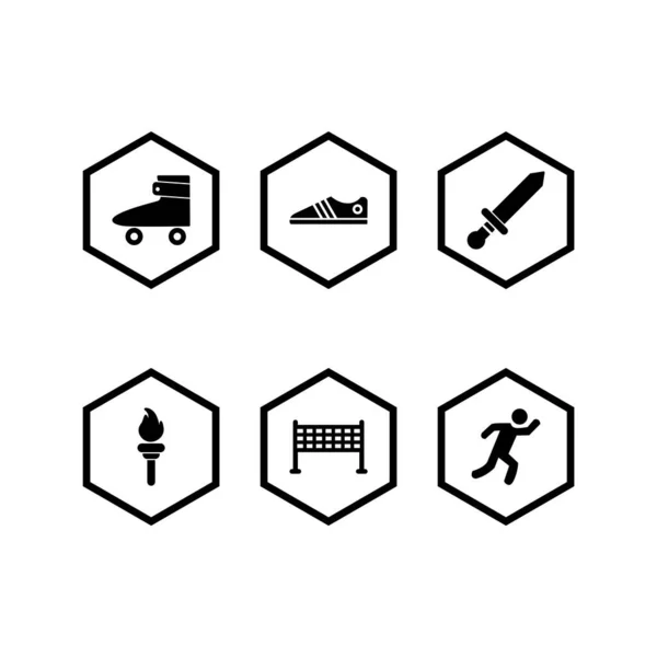 Icon Sett Med Sport Spill Personlig Kommmersiell Bruk – stockvektor