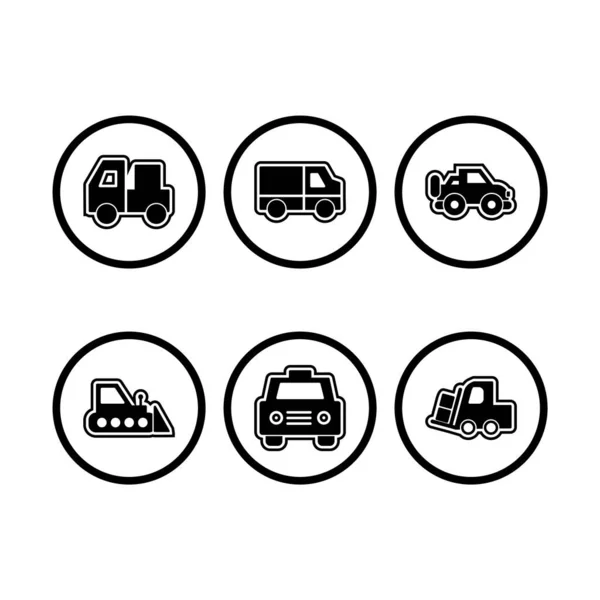 Conjunto Iconos Transporte Para Uso Personal Comercial — Vector de stock