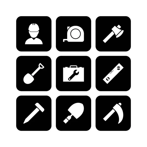 Set Iconos Construcción Sobre Fondo Blanco Vector Elementos Aislados — Vector de stock