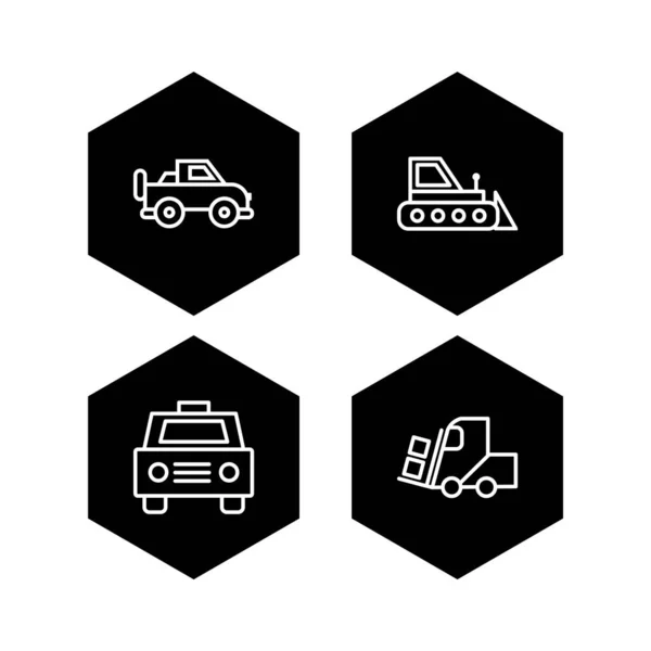 Icon Set Transport Personal Commercial Use — стоковый вектор