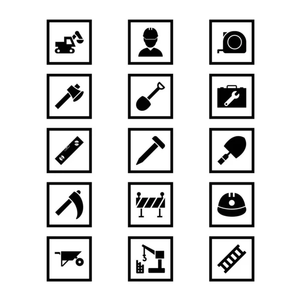 1515 Icone Costruzione Uso Personale Commerciale — Vettoriale Stock