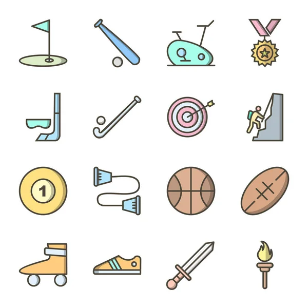 Icon set of sports and games for personal and commmercial use...