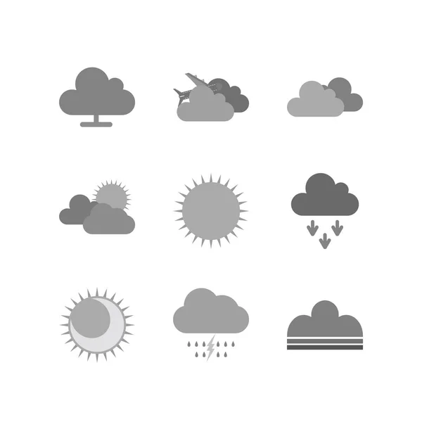 Wettersymbole Für Den Persönlichen Und Kommerziellen Gebrauch — Stockvektor