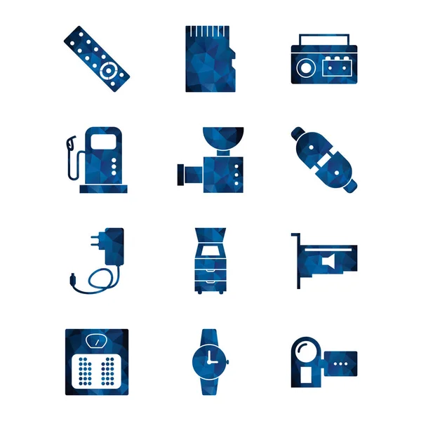 Elektronische Apparaten Pictogrammen Voor Persoonlijk Commercieel Gebruik — Stockvector