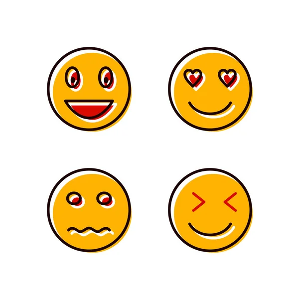 Pictogram Set Van Emoji Voor Persoonlijk Commercieel Gebruik — Stockvector