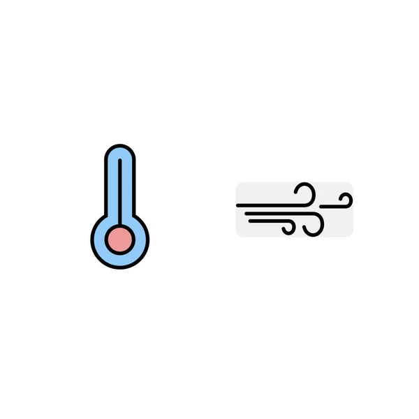 Pictogram Set Van Het Weer Voor Persoonlijk Commercieel Gebruik — Stockvector