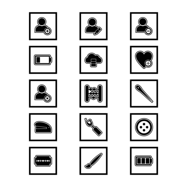 Set Iconos Universales Sobre Fondo Blanco Vector Elementos Aislados — Vector de stock