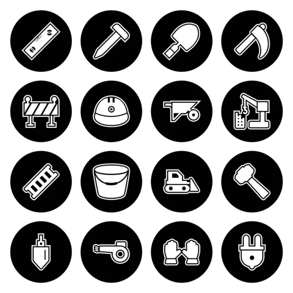 Icon Set Construction Personal Commercial Use — Stock Vector