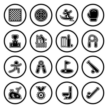 Kişisel ve iletişim için spor ve oyun simgesi...