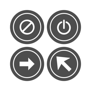 Beyaz Arkaplan Vektörü İzole Edilmiş Elementler üzerinde 4 temel öge seti Simgesi...