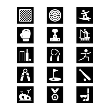 Kişisel ve iletişim için spor ve oyun simgesi...