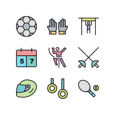 Kişisel ve iletişim için spor ve oyun simgesi...
