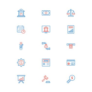 Kişisel ve Ticari Kullanım İçin 15 Bankacılık Simgesi...