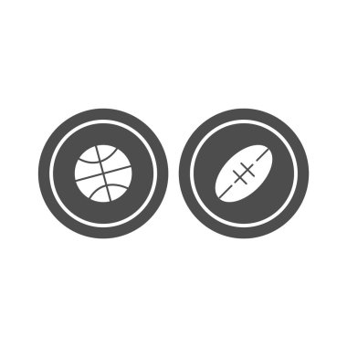 Kişisel ve iletişim için spor ve oyun simgesi...