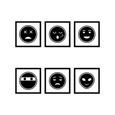Kişisel ve ticari kullanım için 6 simge emojisi...