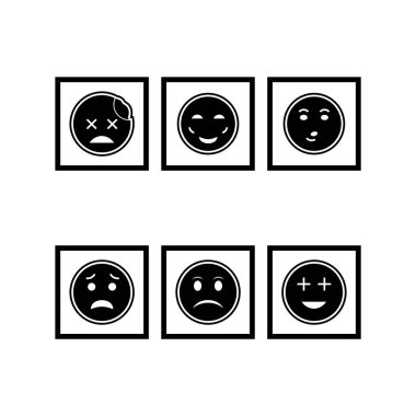 Kişisel ve ticari kullanım için 6 simge emojisi...